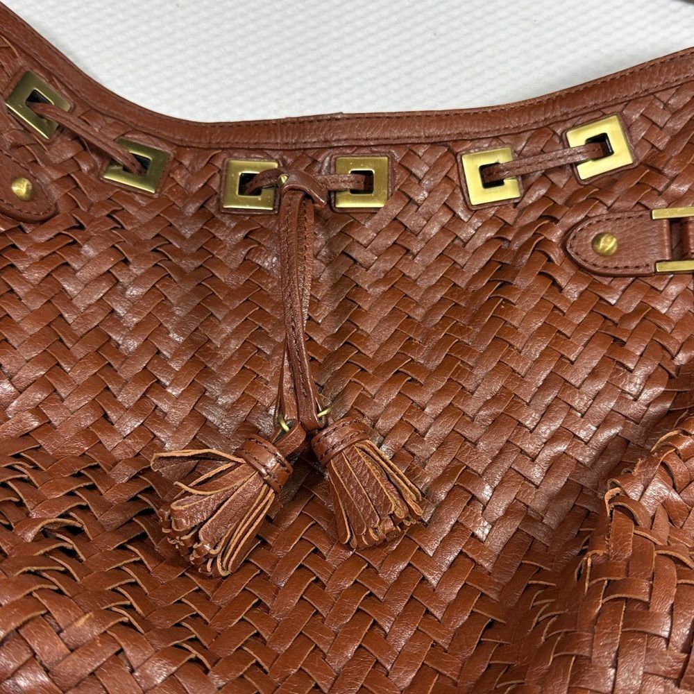 Cole Hann Village Weaved bag large shoulder handbag hobo - Picture 7 of 9